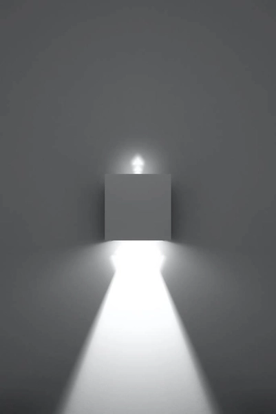 Kinkiet LAMPA przyścienna elewacyjna SL.0544 metalowa OPRAWA cube LED 6W 3000K kostka IP54 biała