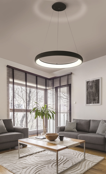 Lampa wisząca Antonio AZ5060 LED 32W 3000-6500K pierścień ring czarny