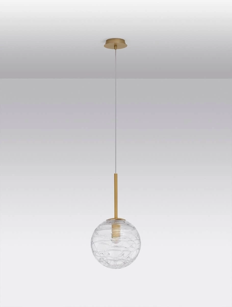 Lampa wisząca CABRAL LE42905 Luces Exclusivas szklana kula crystal złota