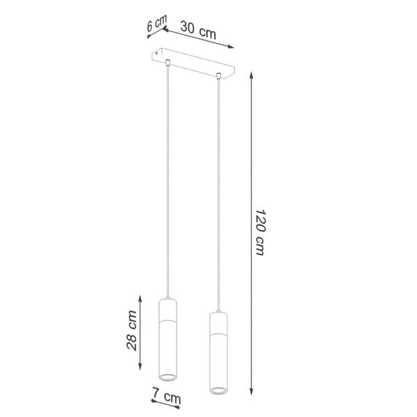 Betonowa lampa wisząca SL.0966 do kuchni betonowa drewniana