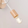 Ścienna lampa EMBER SL.1473 biało-drewniana 1xE27 do sypialni
