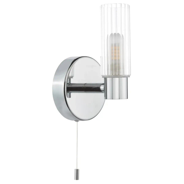 Naścienna lampa do łazienki Bolton BOL0750 z włącznikiem IP44 chrom
