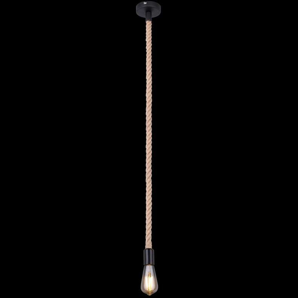 LAMPA wisząca ULLEU 69029H Globo skandynawska OPRAWA zwis lina rope brązowa czarna