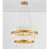 Lampa zwisająca CHOLULA LE44722 ringi do sypialni złota przezroczysta