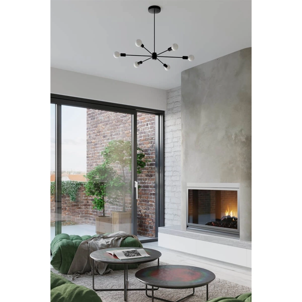 Minimalistyczny żyrandol salonowy SL.1021 lampa czarna