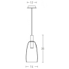 Ledowa wisząca lampa 1966 LED 7W 3000K szklana do jadalni złoty