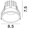 Podtynkowa lampa sufitowa ARAMIEL LE65111 LED 13W 2700K czarna