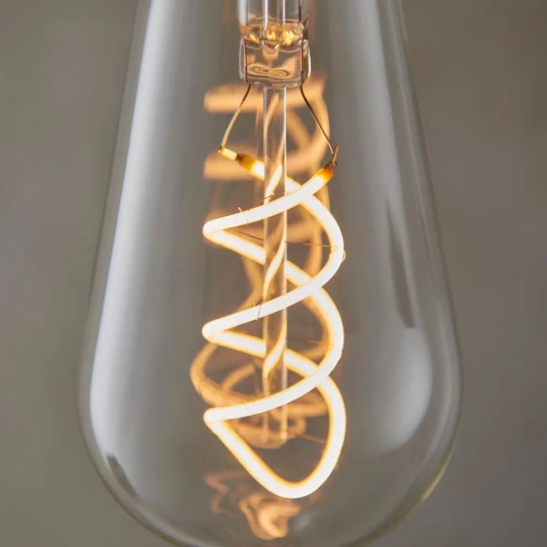 Żarnikowa żarówka gruszka Twist E27 107771 LED 4W 2200K przezroczysta