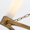 Łańcuchowa lampa wisząca Kristy KRISTY4-DG-OPAL tubki biała złota