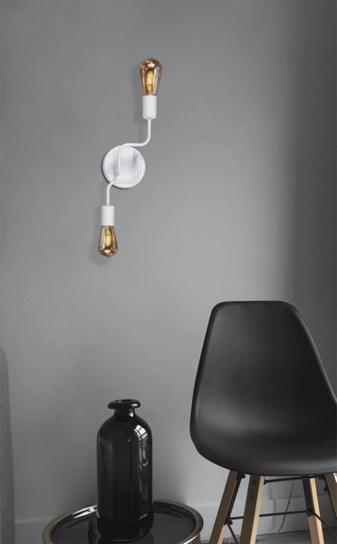 Lampa ścienna Peka K-4045 industrialna sticks biała