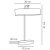 Gabinetowa lampka stołowa Merlin 2412285003 regulowana czarny