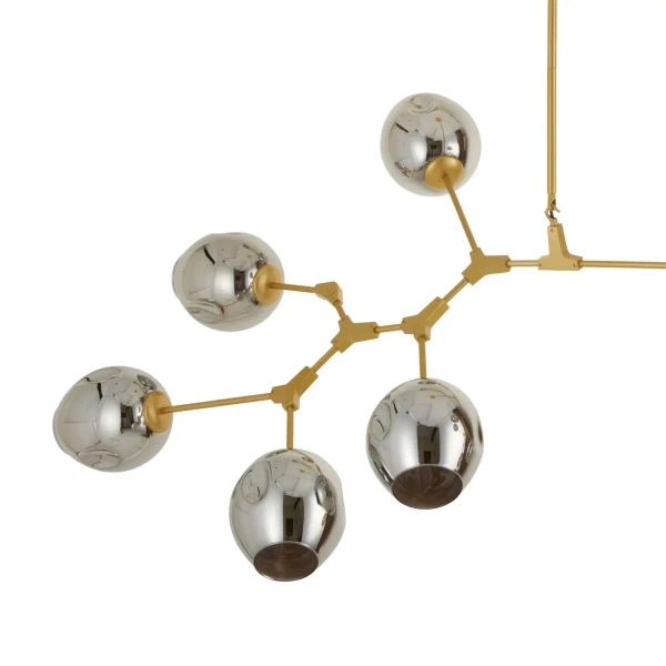 Lampa wisząca Modern Orchid ST-1232-9 gold smoky Step złota szara