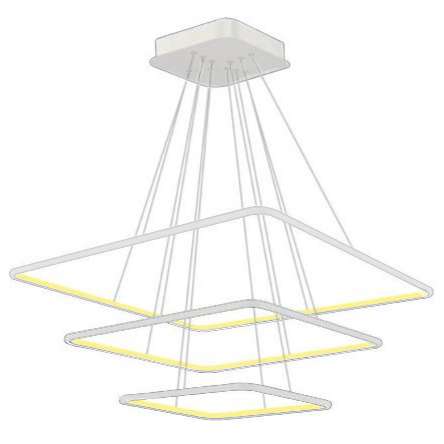LAMPA wisząca SLIM/000005/3000/W MDECO metalowa OPRAWA kwadratowy ZWIS LED 117W 3000K biurowy biały