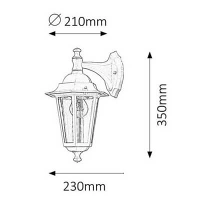 Zewnętrzna lampa ścienna VELENCE 8202 lampion IP43 czarny