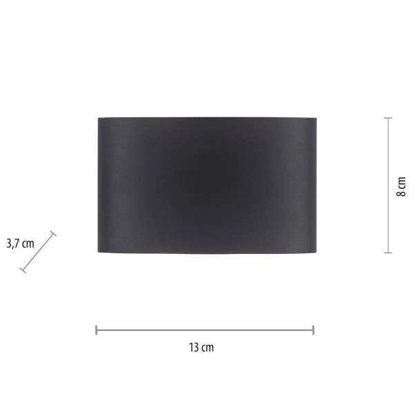Elewacyjna lampa ogrodowa Carlo LED 3,2W 3000K outdoor grafitowa