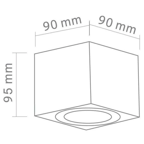 Spot LAMPA sufitowa Lago Bianco Orlicki Design regulowana OPRAWA metalowa kostka cube biała