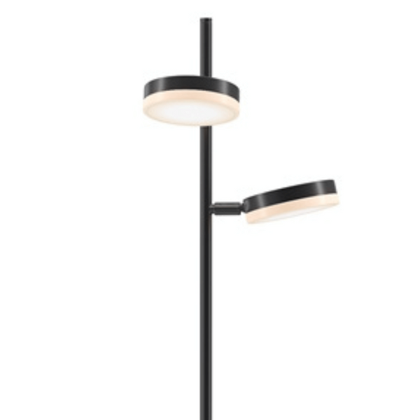Lampa podłogowa prosta Fad MOD070FL-L12B3K LED 12W 3000K klosze czarne