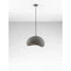 Wisząca lampa do salonu PALINZA LE45319 kopuła z żywicy szara
