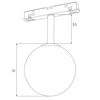 Magnetyczna lampa do szyny MAGNETIC M0044N Maxlight LED 6W 3000K kulista biały