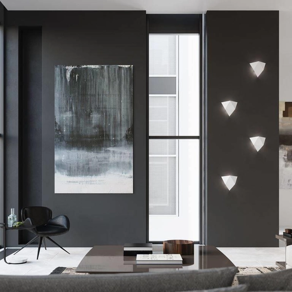 Kinkiet LAMPA ścienna SL.0420 metalowa OPRAWA geometryczna biała