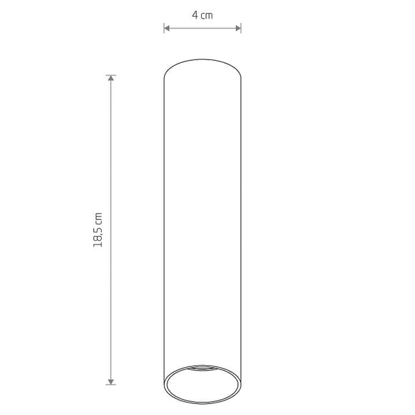 Natynkowa lampa sufitowa stick Fourty 10884 Nowodvorski sopel szara