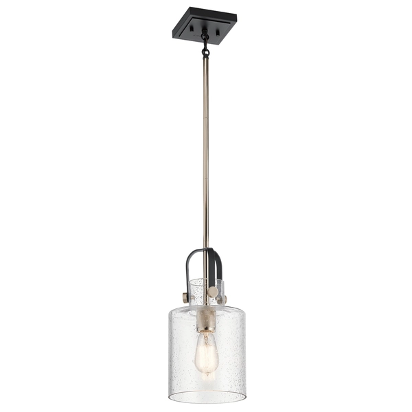 Wisząca lampa QN-KITNER-P-PN szklana bubbles nikiel