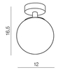 Lampa kula sufitowa Tao AZ2069 Azzardo LED 6W 3000K IP44 szklana chromowana