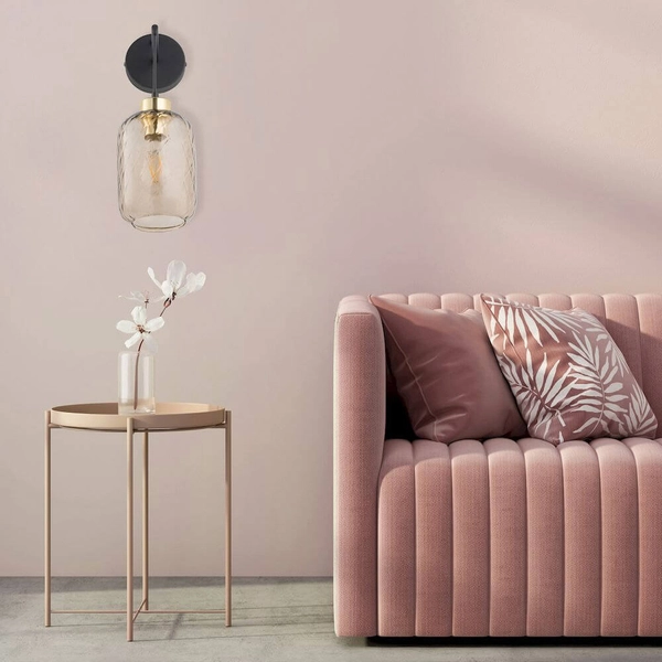 Kinkiet ścienny Pescara 6480 TK Lighting tubka do holu bursztynowy