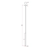 Lampa wisząca METALIC P0670 złota tuba LED 1W 3000K 150cm