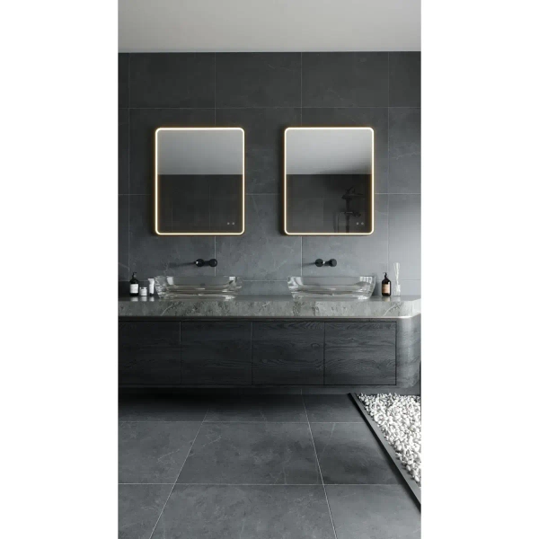 Podświetlanie lustro Mirror W0384 LED 29W CCT do łazienki IP44 czarny