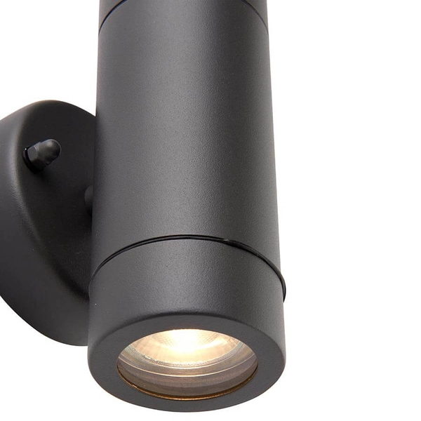 Elewacyjna lampa góra-dół Palin 94792 metalowa tuba IP44 antracyt