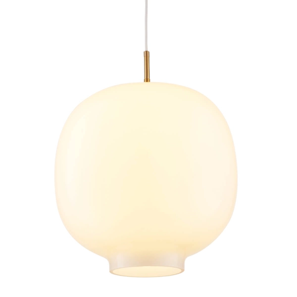 Zwisowa lampa sypialniana Boni ST-9960P/L white szklana kula nad stół biała