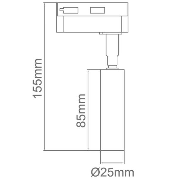 LAMPA sufitowa Slimi Gold Track BK Orlicki Design metalowa OPRAWA do systemu szynowego 1-fazowego złota czarna