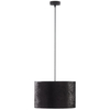 Lampa wisząca z tkaniny Tercino 6191 TK Lighting okrągła metalowa czarna