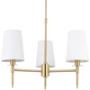 Salonowa lampa wisząca L&-199456 Light& abażurowa biała mosiądz