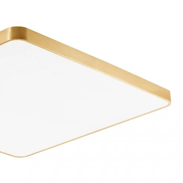 Kwadratowa lampa sufitowa Sierra LED 20W 4000K złota do salonu