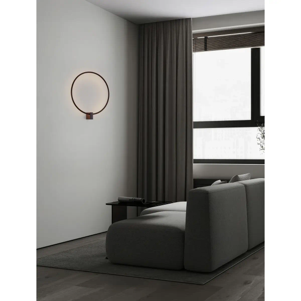 Okrągła lampa ścienna DRASIRA LE45456 LED 21W 2700-4000K czarna