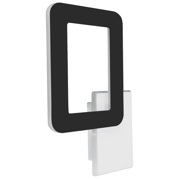 Ledowy kinkiet ścienny HOP 4183 Ideus 12W 4200K metalowa do przedpokoju czarna biała