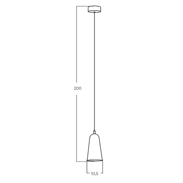 Sypialniana lampa wisząca CAPRI AZ5649 Azzardo LED 5W 3000K metalowa czarna