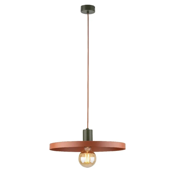Minimalistyczna lampa wisząca Sila 10750 abażur ceglany zielony