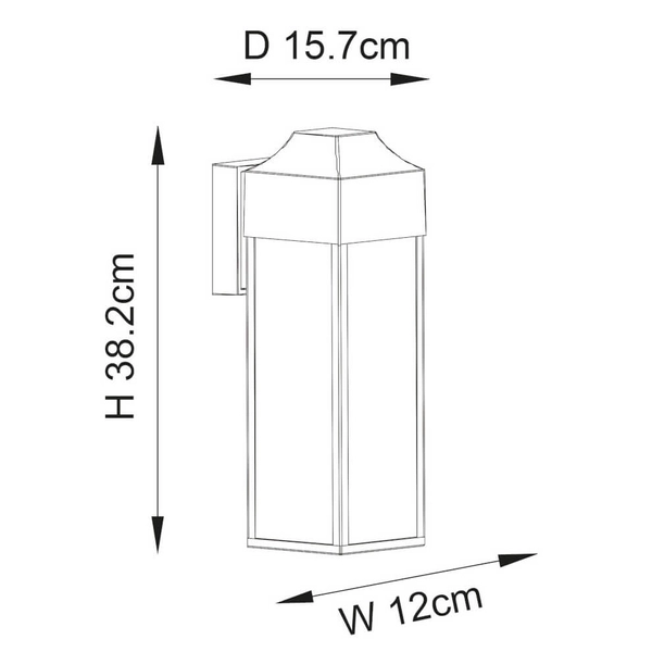Prostokątny kinkiet szklany L&-195529 IP44 złoty przezroczysty