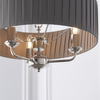 Żyrandol Highclere 94394 Endon plisowany abażur nikiel szary