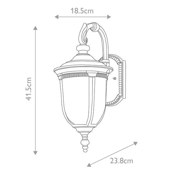 Ogrodowy kinkiet ścienny Cleveland CL2-S latarenka IP44 postarzany brąz