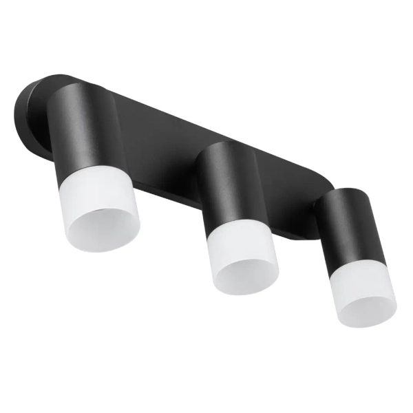 Ścienna lampa punktowa Sonaya LP-2803/3WS BK do salonu czarny biały