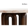 Drewniany stolik kawowy CORES MM001501100409 brązowy nowoczesny 80cm