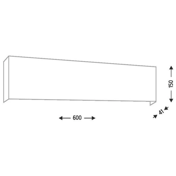 Kinkiet LAMPA ścienna KITAMI 4412 Shilo metalowa OPRAWA przyścienna prostokątna czarna