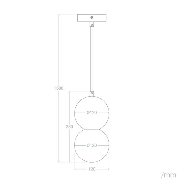 Wisząca szklana lampa Dizzaro ABR-LWMC-DIZZ4 kule balls czarna biała