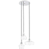 Szklana LAMPA wisząca LONGIS 10525309 Kaspa loftowa OPRAWA zwis kaskada chrom przezroczysty
