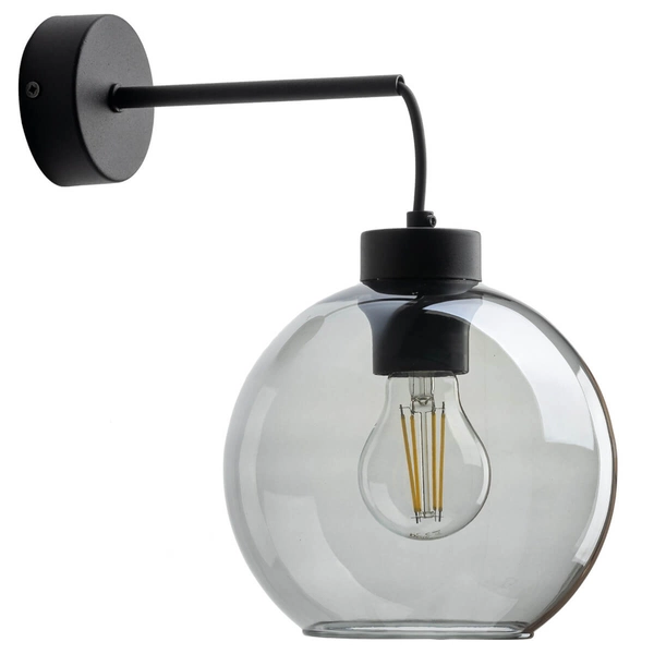 Naścienna lampa do sypialni Cubus 10243 loftowa czarna grafitowa