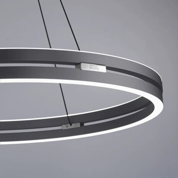 Wisząca lampa PUREE-LOOP szara LED 53W 2700-5000K pierścień do jadalni nad stół 2551-15